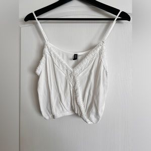V-neck Camisole Top with Lace